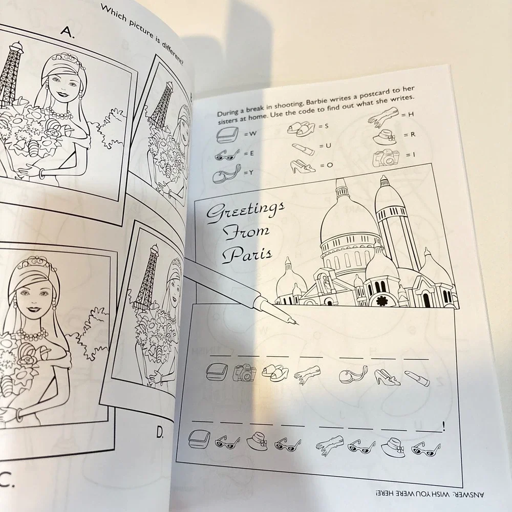Barbie Glamour Girl Activity Coloring Book 2004 Golden Books Vintage Fashion